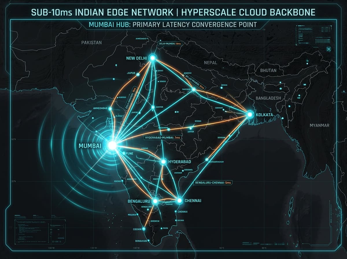 Indian Edge PoP Map - Sub-10ms Latency Convergence